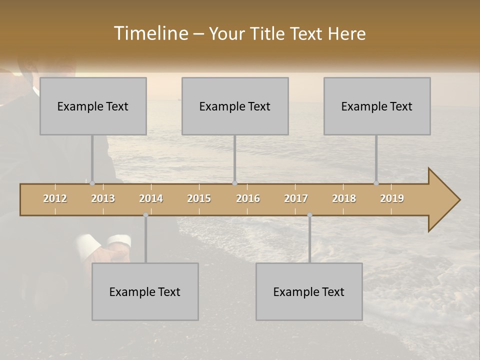 Woman White Coast PowerPoint Template