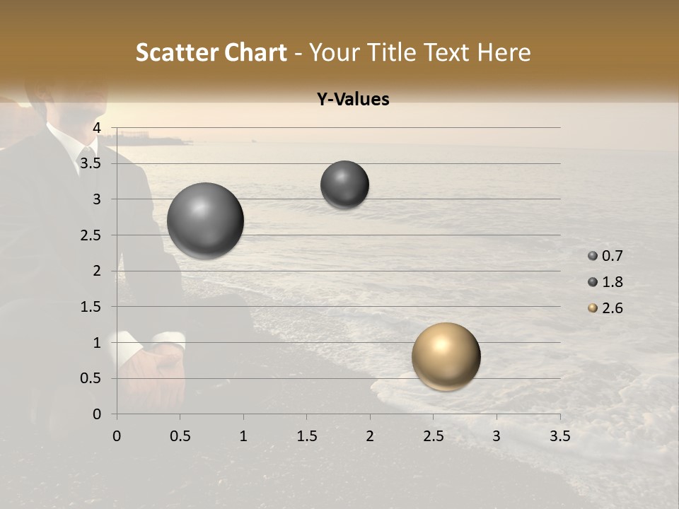 Woman White Coast PowerPoint Template