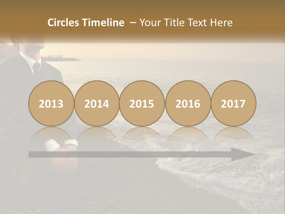 Woman White Coast PowerPoint Template