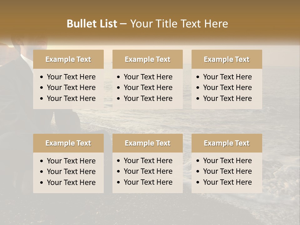 Woman White Coast PowerPoint Template