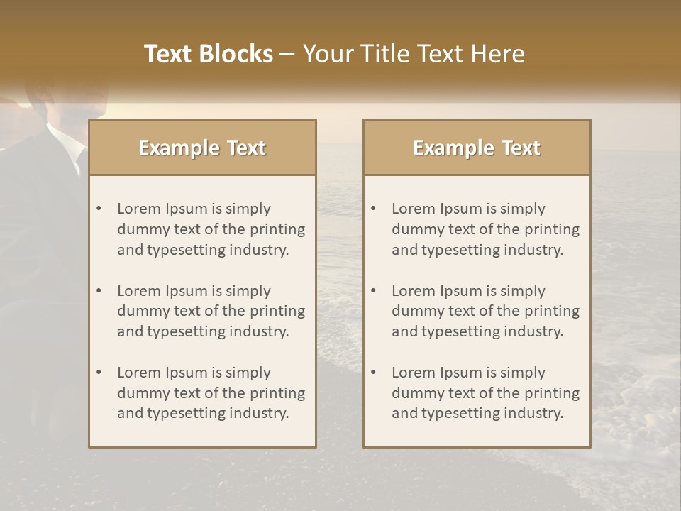 Woman White Coast PowerPoint Template