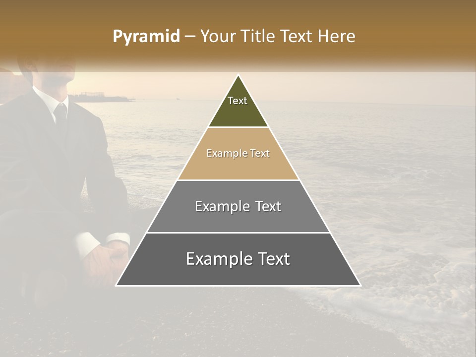 Woman White Coast PowerPoint Template