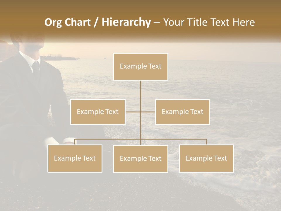 Woman White Coast PowerPoint Template