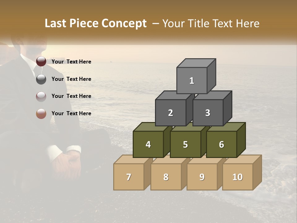 Woman White Coast PowerPoint Template