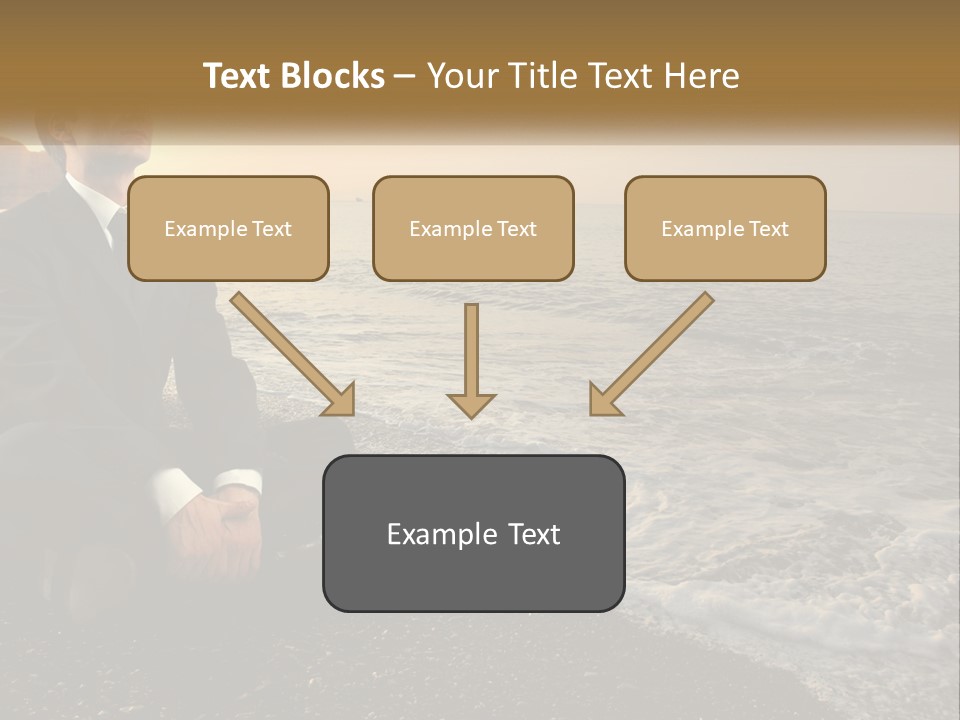 Woman White Coast PowerPoint Template