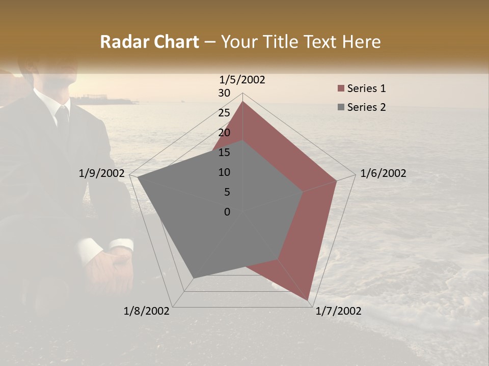 Woman White Coast PowerPoint Template
