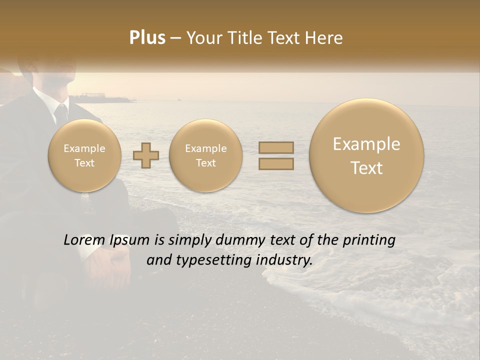 Woman White Coast PowerPoint Template