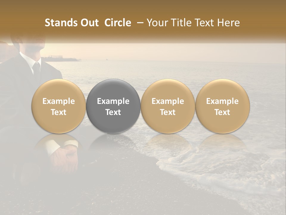 Woman White Coast PowerPoint Template