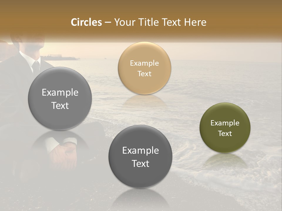 Woman White Coast PowerPoint Template