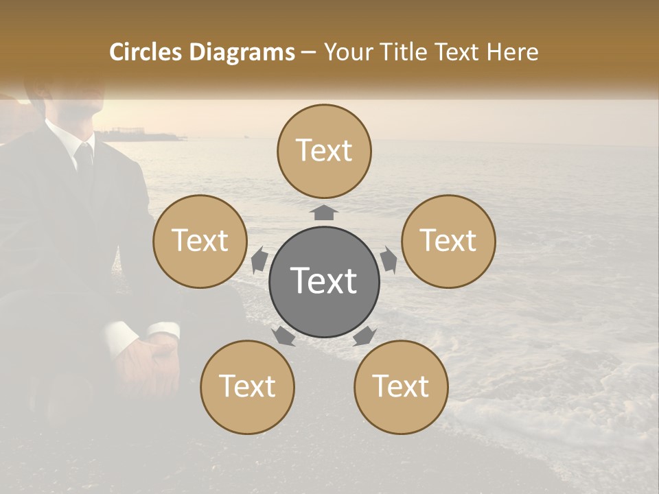 Woman White Coast PowerPoint Template