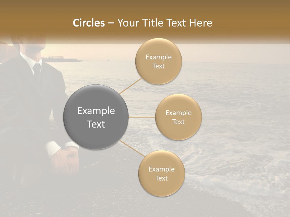 Woman White Coast PowerPoint Template