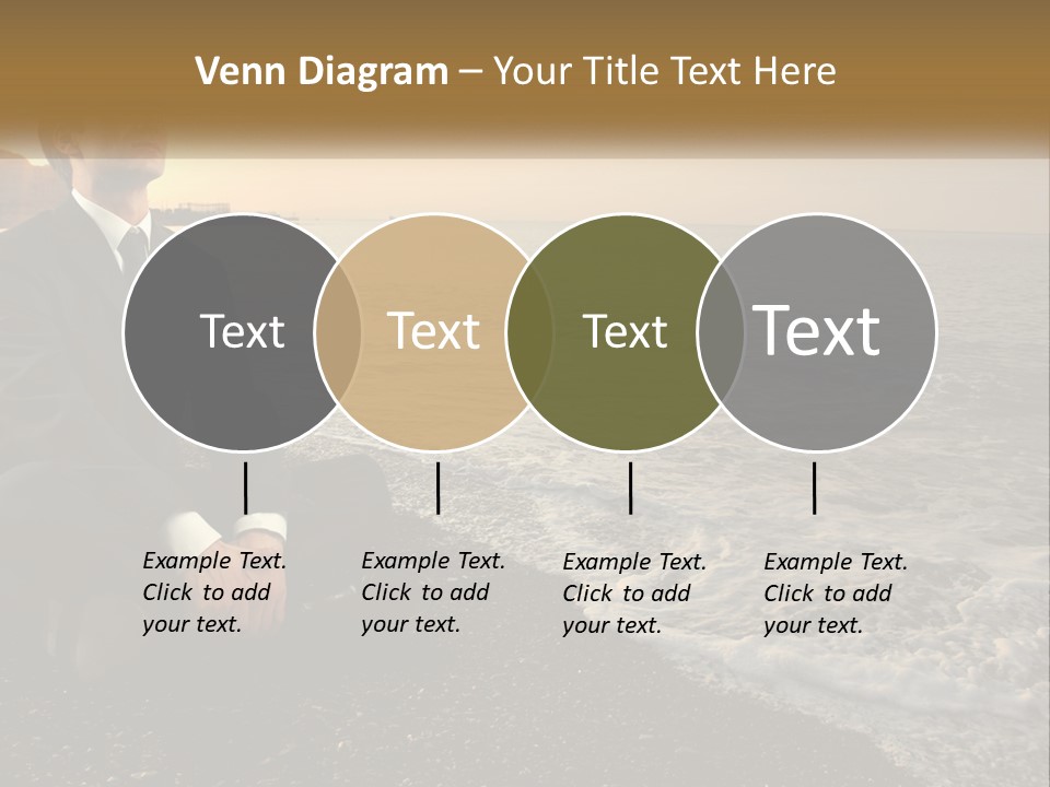 Woman White Coast PowerPoint Template