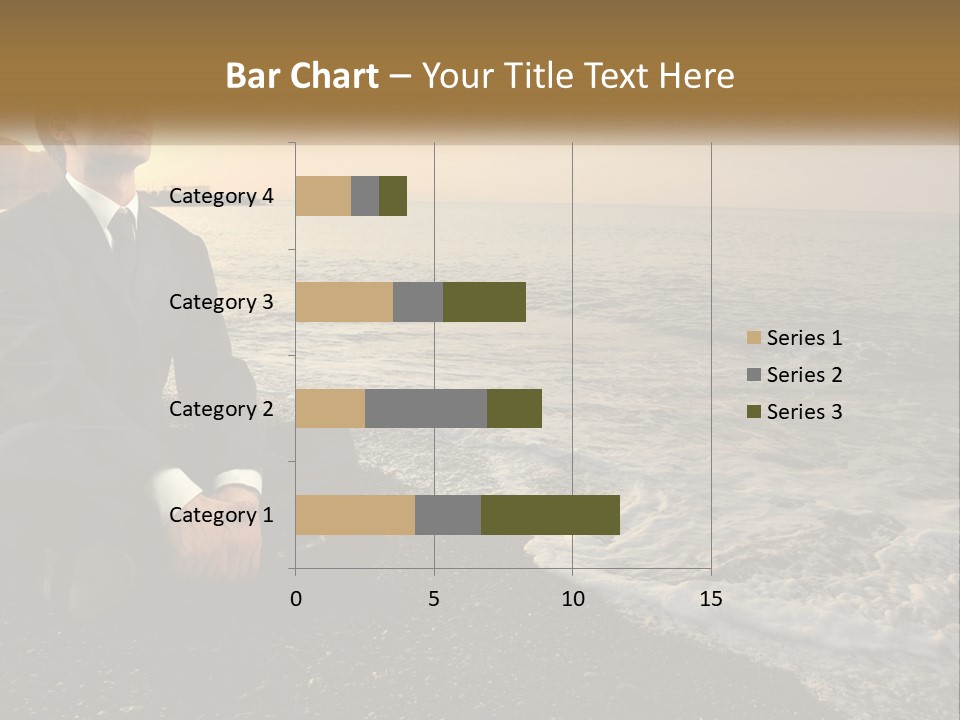 Woman White Coast PowerPoint Template