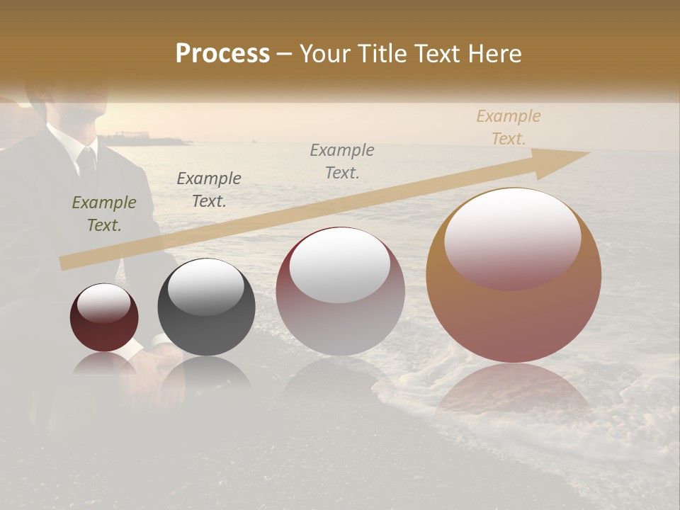 Woman White Coast PowerPoint Template