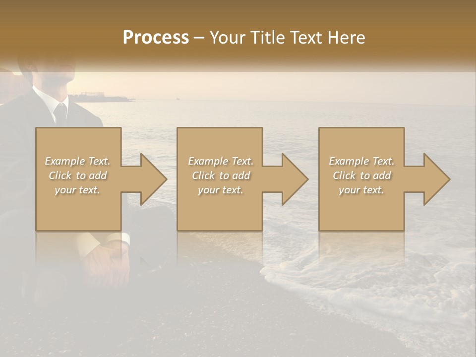 Woman White Coast PowerPoint Template