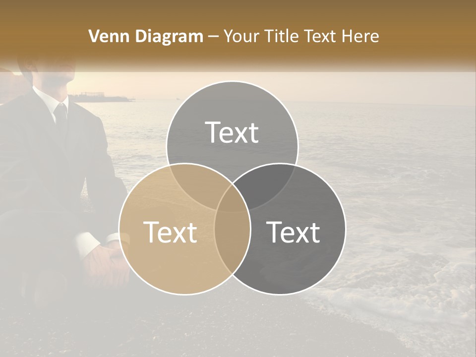 Woman White Coast PowerPoint Template