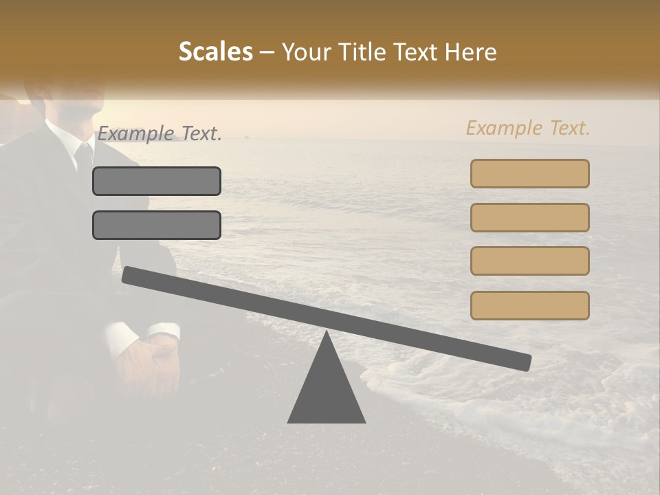 Woman White Coast PowerPoint Template