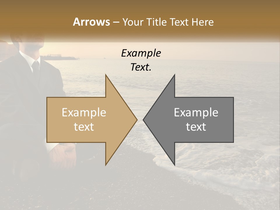 Woman White Coast PowerPoint Template