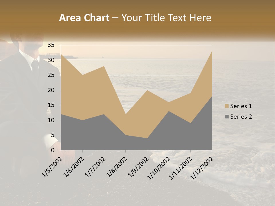 Woman White Coast PowerPoint Template