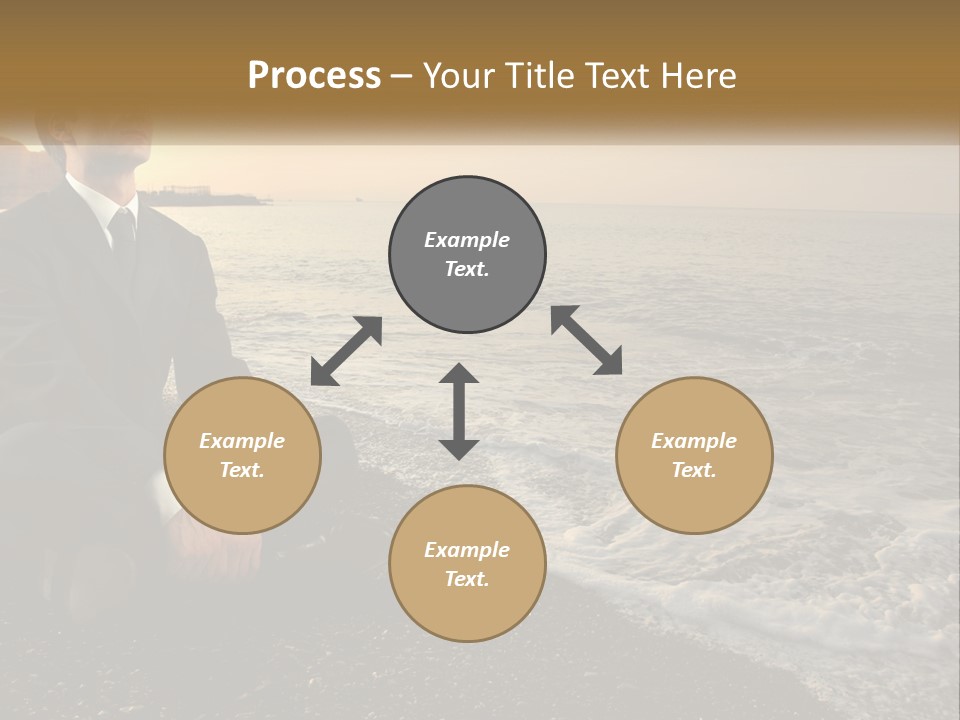 Woman White Coast PowerPoint Template