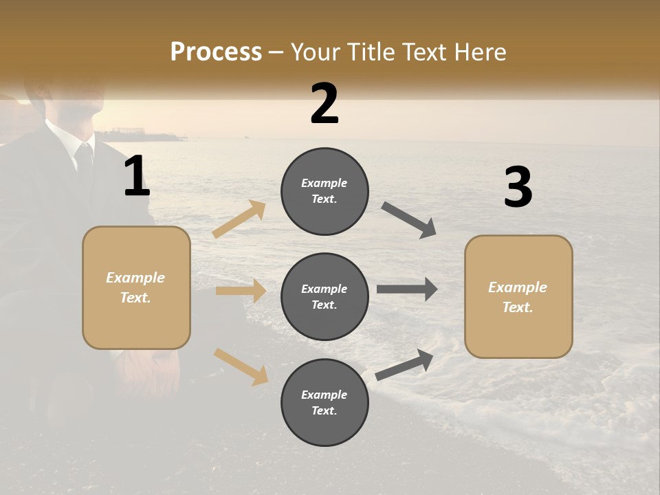 Woman White Coast PowerPoint Template