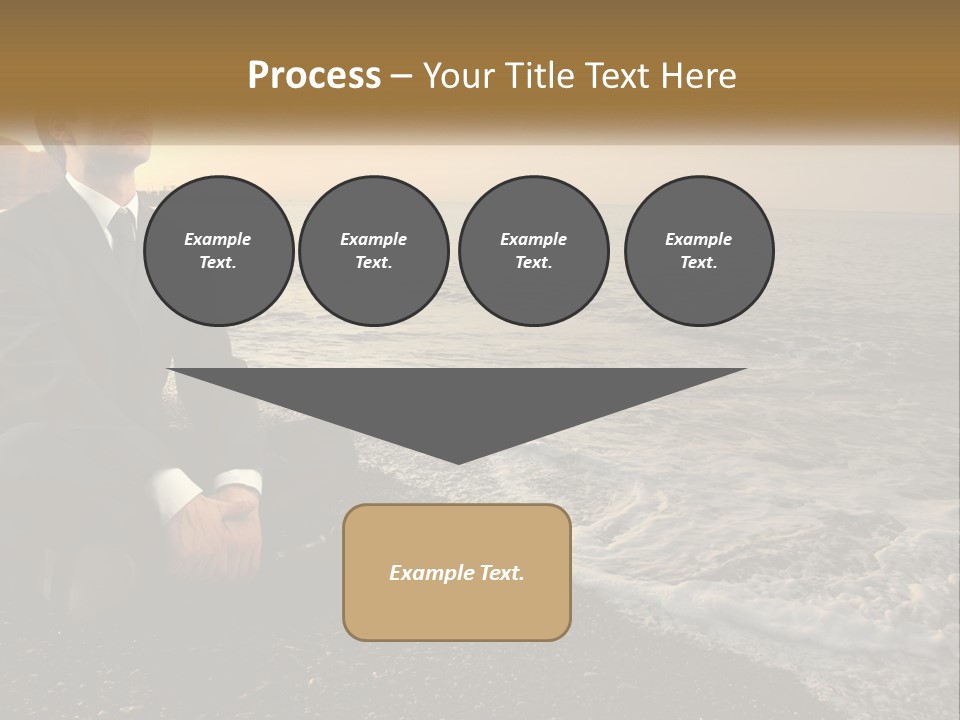 Woman White Coast PowerPoint Template