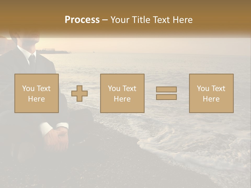 Woman White Coast PowerPoint Template