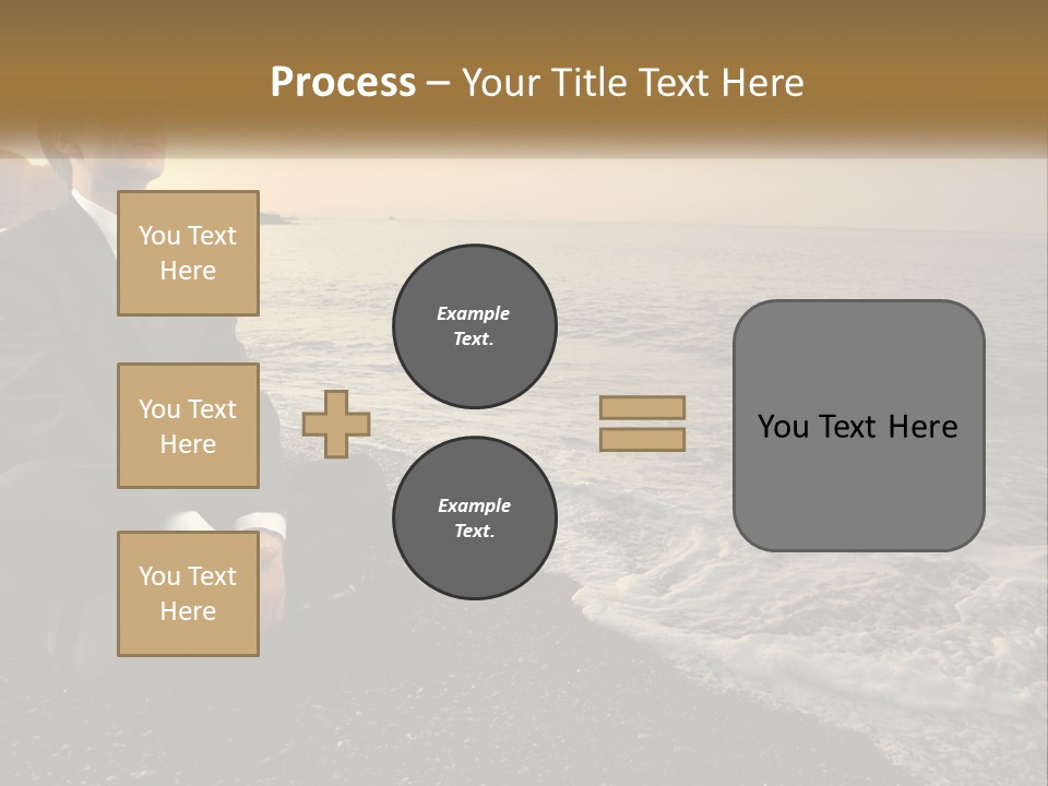 Woman White Coast PowerPoint Template