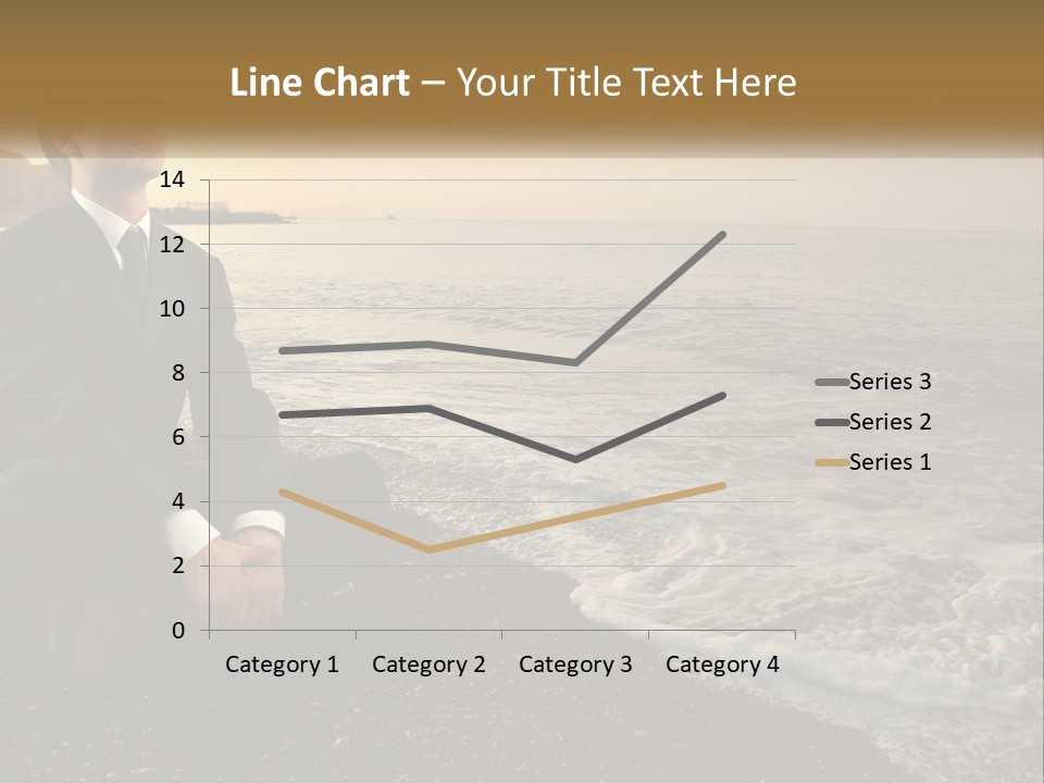 Woman White Coast PowerPoint Template