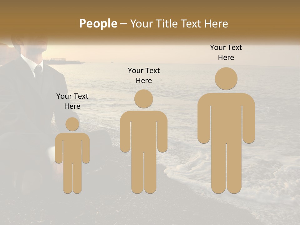 Woman White Coast PowerPoint Template