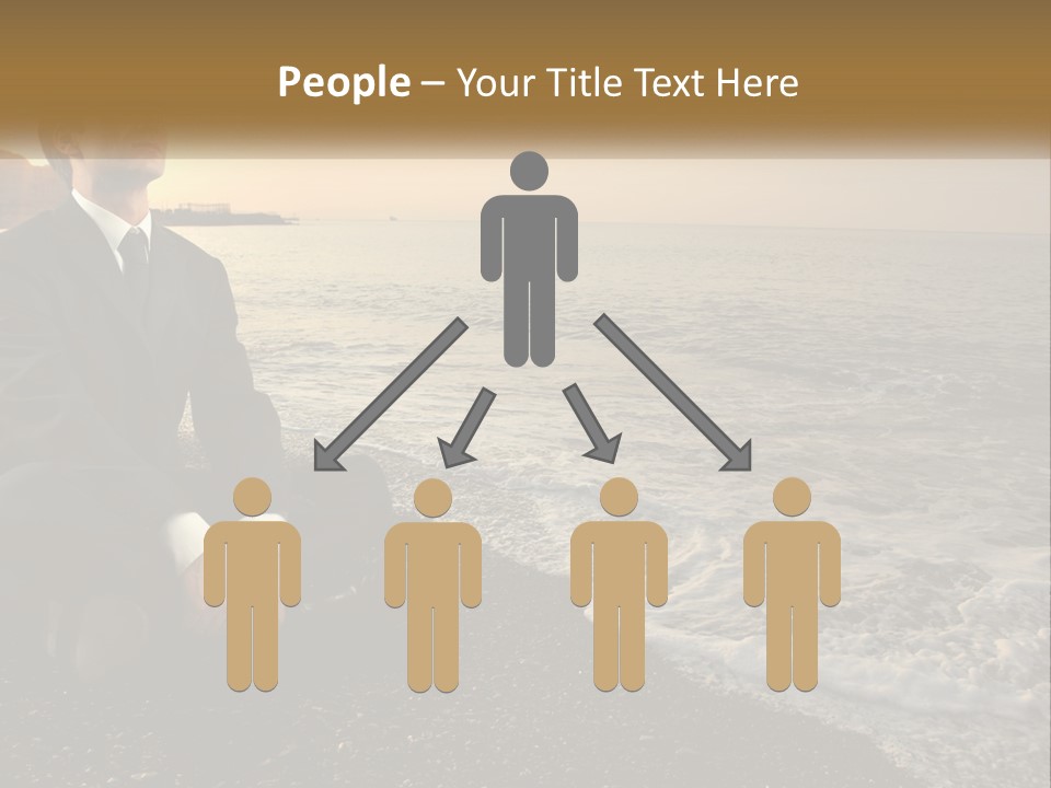 Woman White Coast PowerPoint Template