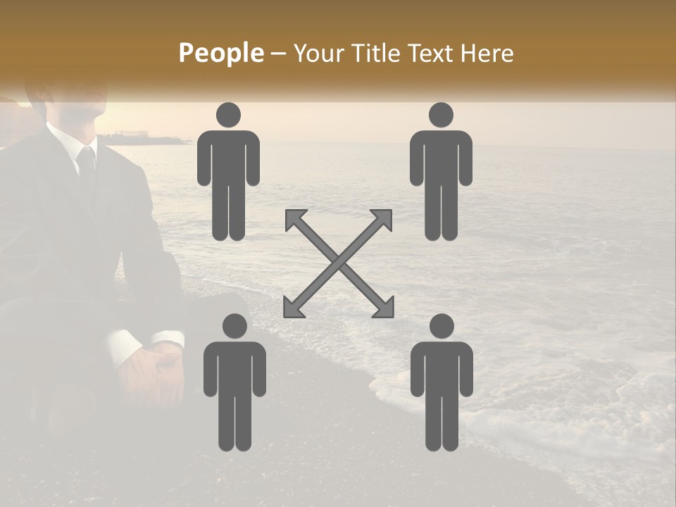 Woman White Coast PowerPoint Template