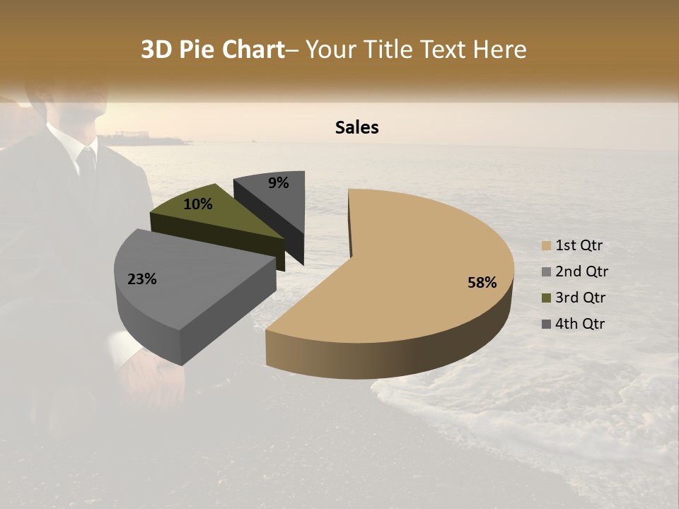 Woman White Coast PowerPoint Template