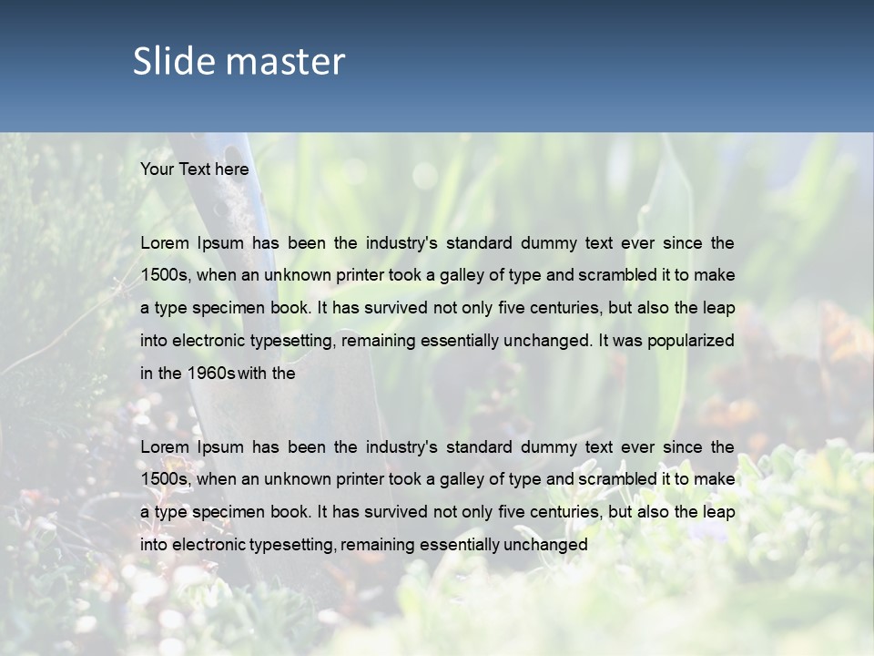 Sand Sea Caucasian PowerPoint Template