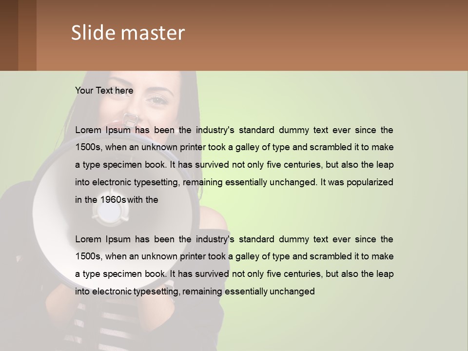 Standing Older Lifestyle PowerPoint Template