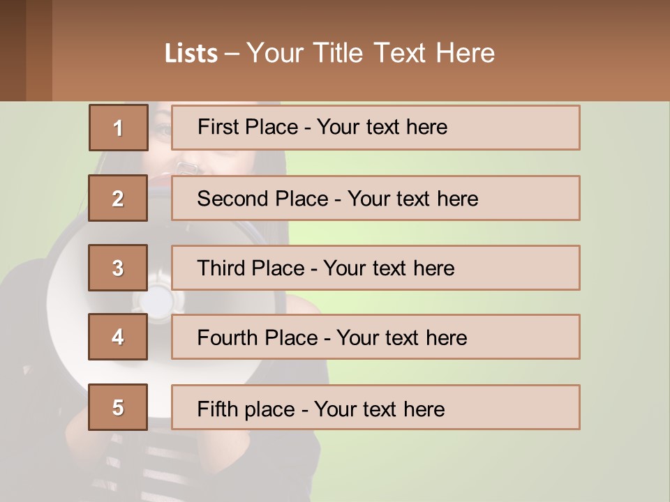 Standing Older Lifestyle PowerPoint Template