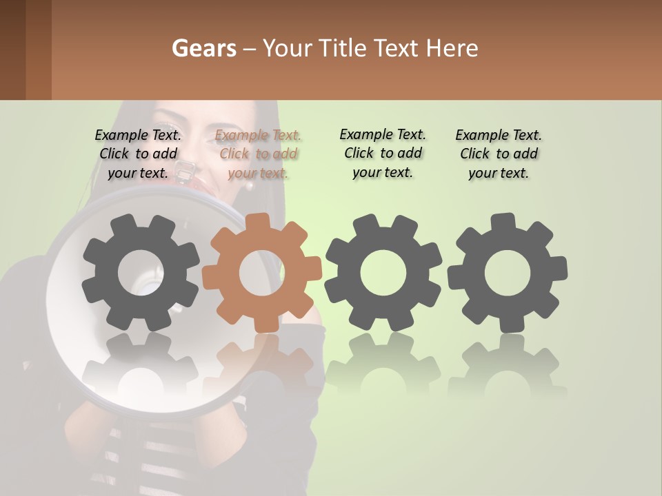 Standing Older Lifestyle PowerPoint Template