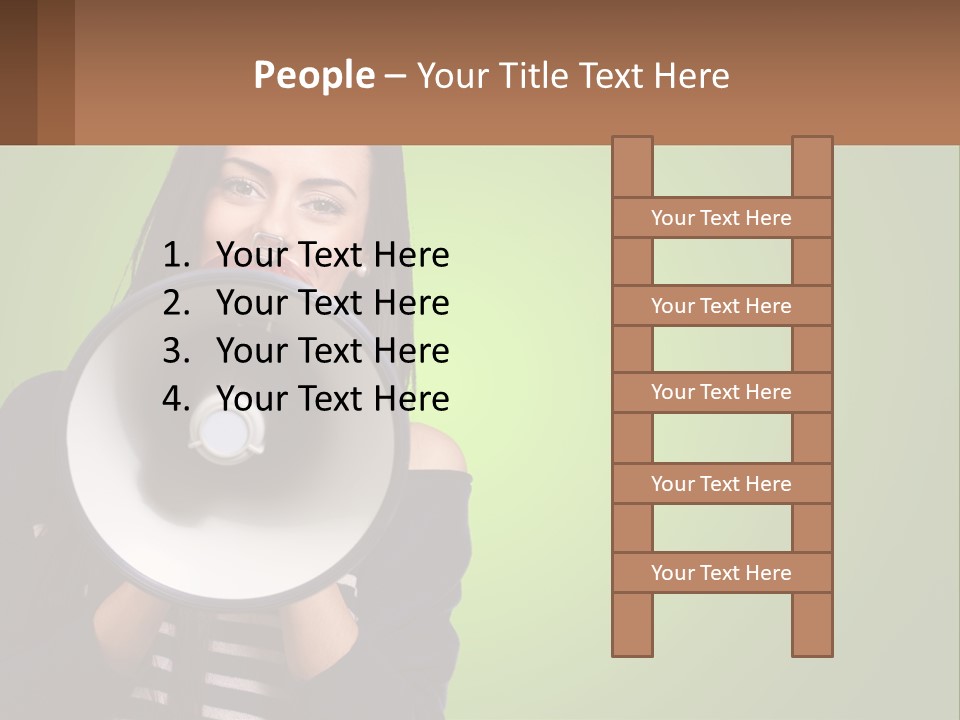 Standing Older Lifestyle PowerPoint Template