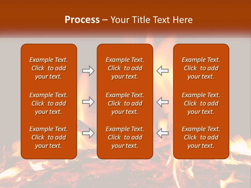 Closeup Black Fire PowerPoint Template