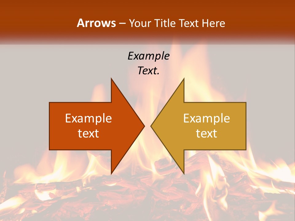 Closeup Black Fire PowerPoint Template