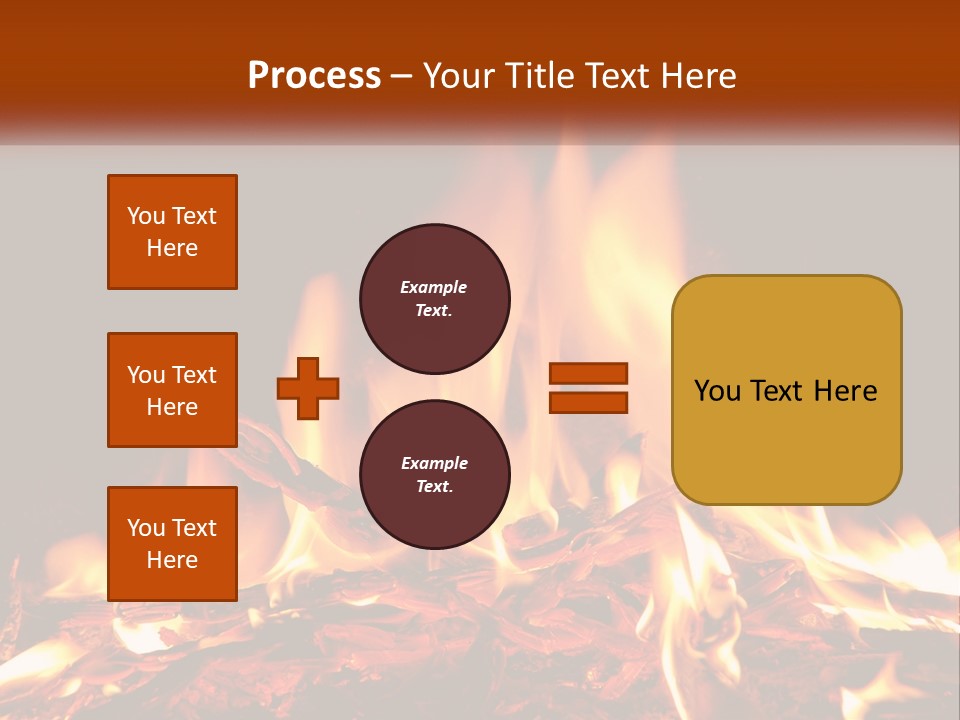 Closeup Black Fire PowerPoint Template
