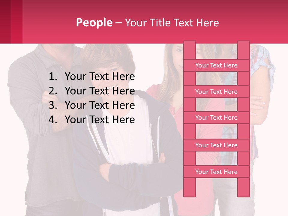 Teenagers Son Group PowerPoint Template