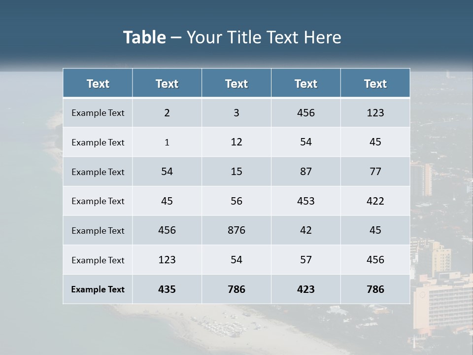 Clear Florida Recreation PowerPoint Template
