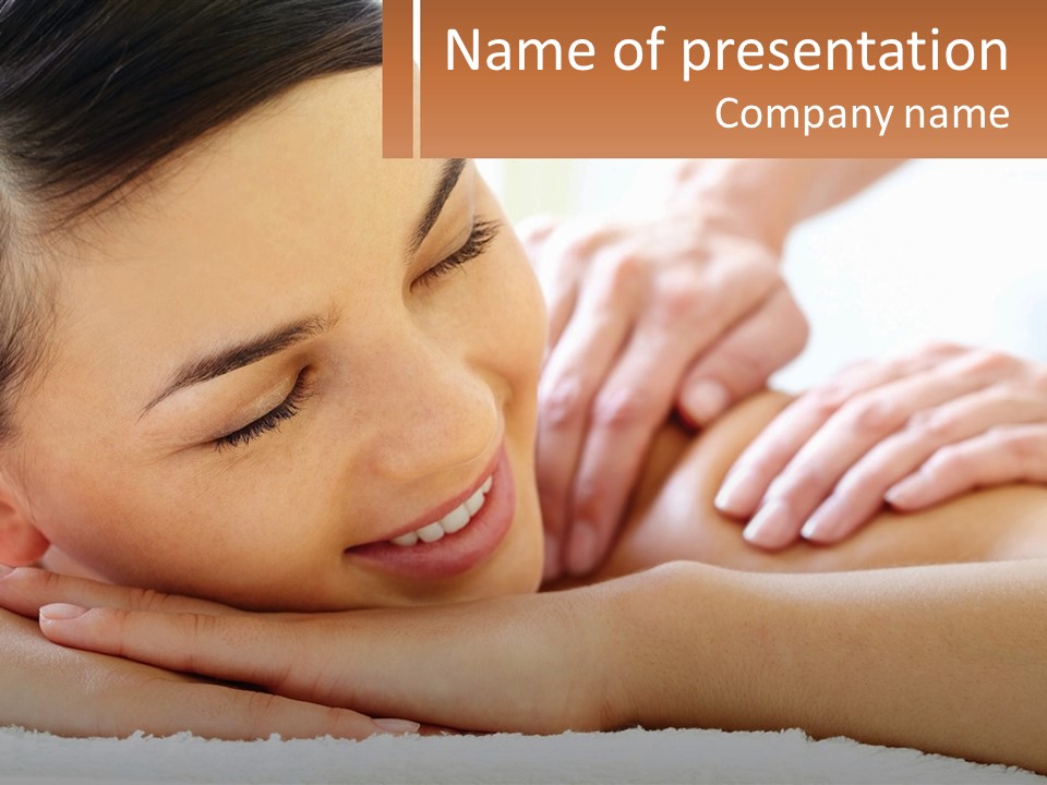 Wellness Girl Hand PowerPoint Template
