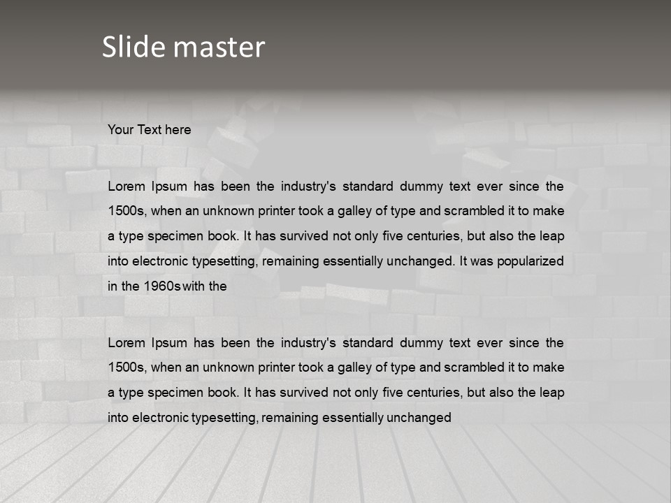 Grunge Destruction Illustration PowerPoint Template