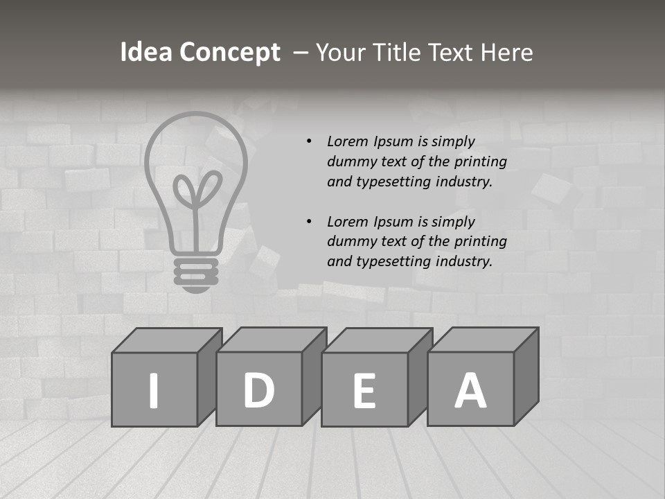 Grunge Destruction Illustration PowerPoint Template
