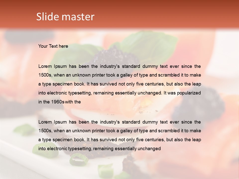 Plate Basil Tomato PowerPoint Template