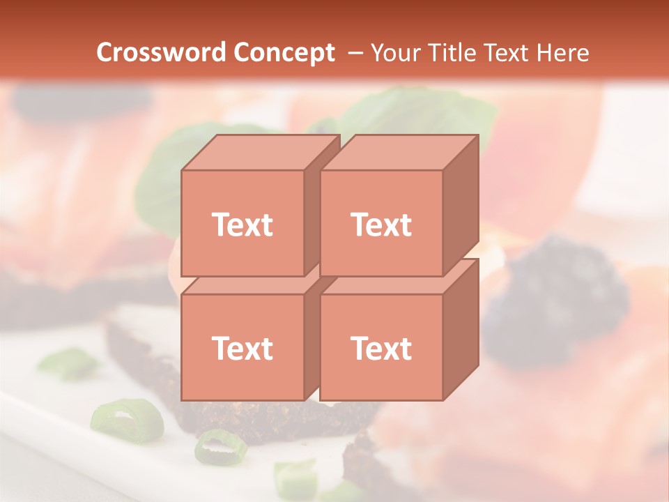 Plate Basil Tomato PowerPoint Template