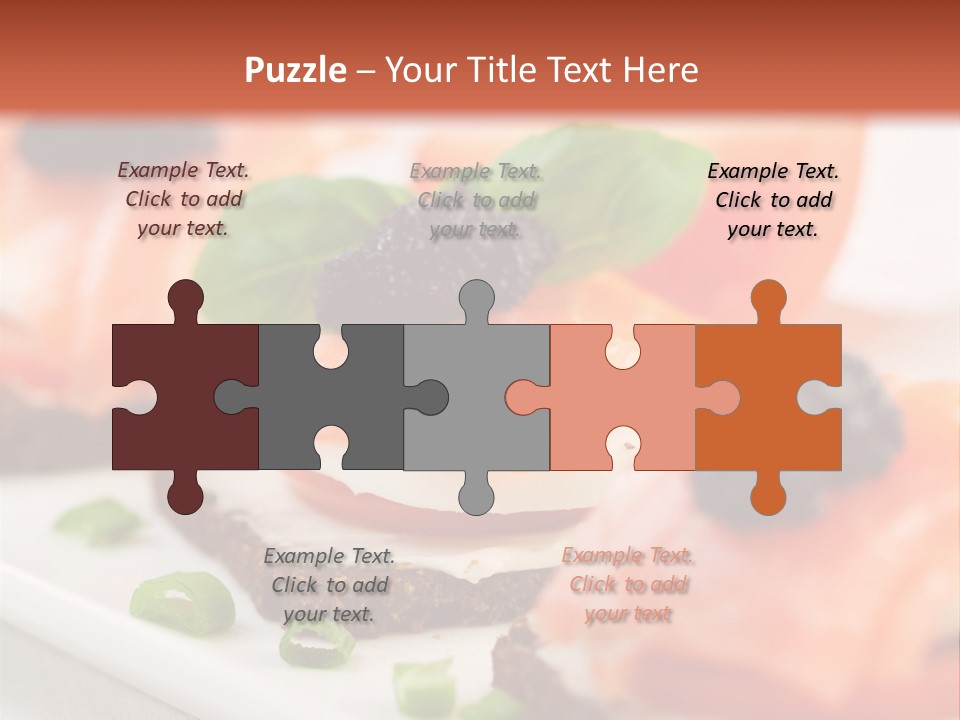 Plate Basil Tomato PowerPoint Template