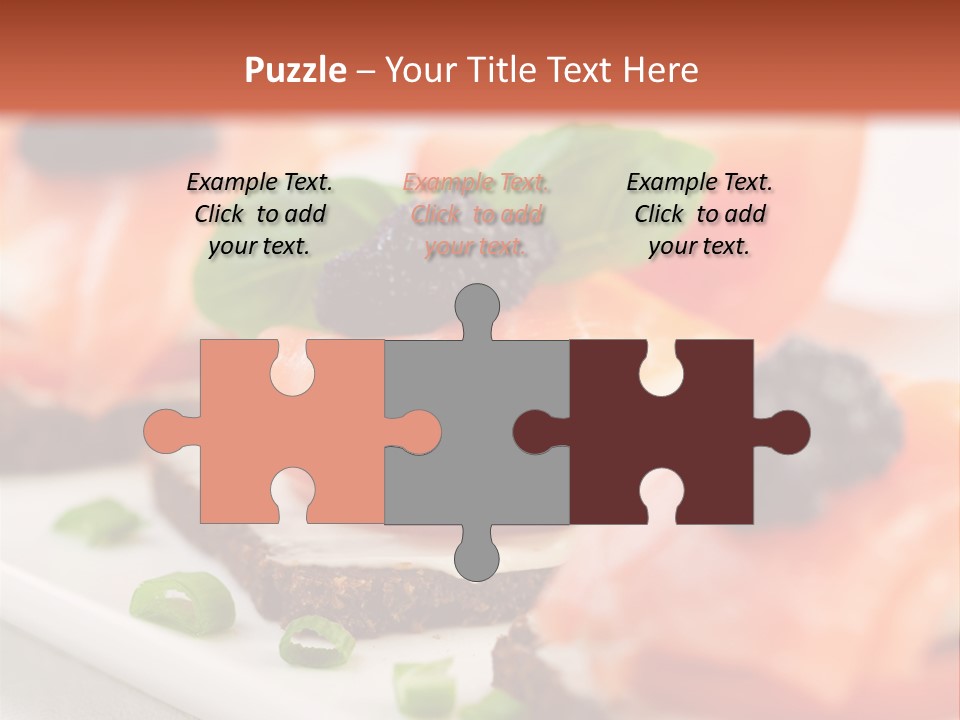 Plate Basil Tomato PowerPoint Template